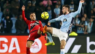 �scar Mingueza, durante el duelo entre Celta y Rayo en Bala�dos.