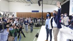 Feijoo y Elena Candia, este mediodía en Outeiro de Rei