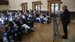 El rector de la UVigo, Manuel Reigosa, ofreci� una conferencia en el Foro Liceo.