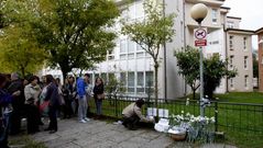 Concentraci�n en recuerdo de la ni�a  fallecida al tocar una farola