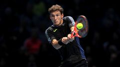 Pablo Carreo, en su partido ante Thiem en las Finales ATP