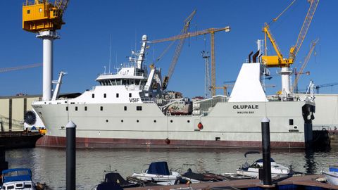 El buque congelador Olupale, comprado por Nueva Pescanova para su filial namibia.