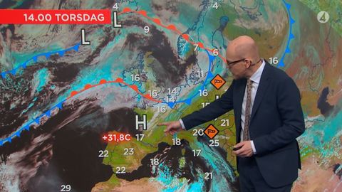 Un meteorólogo del canal de televisión sueco TV4destacó en la información del tiempo el calor gallego