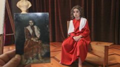 Recreaci�n del la obra �La muchacha de los pies descalzos� en A Coru�a en el 40.� aniversario de la muerte del pintor.