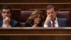 Ayll�n, Saenz de Santamar�a y Rajoy.