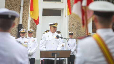 El general de la Infanter�a de Marina, Jos� Luis Souto Aguirre, durante su intervenci�n