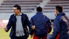 I�aki Alonso celebra el segundo tanto del partido, anotado por Quim Ara�jo. 