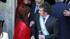 Milei y Cristina Fernndez de Kirchner el 10 de diciembre, da de la investidura.