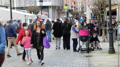 Las calles del centro de Boiro estuvieron bastante transitadas durante la ma�ana del s�bado