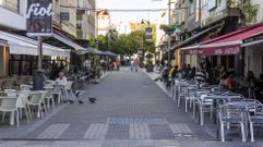 Terrazas, ayer, en el centro de Carballo 