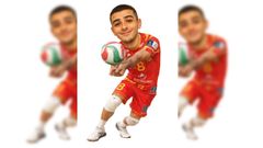 Unai Larra�aga Ledo, l�bero do Guaguas e da selecci�n espa�ola de voleibol.