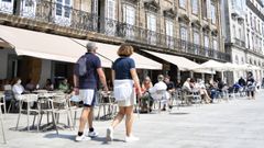 Ambiente en las terrazas de la Marina.