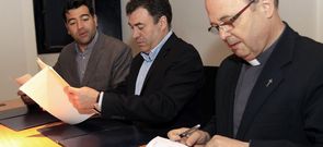 Rom�n Rodr�guez, Casti�eira y Rodr�guez Bastanta, ayer.