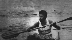 Herminio Men�ndez, en un entrenamiento en un K1.Herminio Men�ndez, en un entrenamiento en un K1