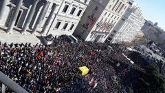 Las im�genes de las protestas de los jubilados ante el Congreso