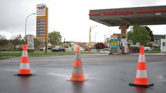Una gasolinera fuera de servicio en Nantes por falta de combustible.