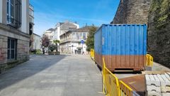 Las casetas de obra ya est�n junto a la Praza de Ferrol para iniciar la  peatonalizaci�n