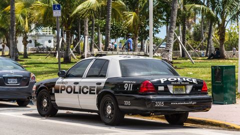 Coche de polic�a en Miami