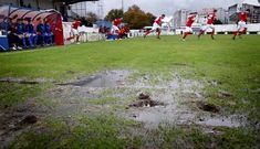 Imagen del campo de A Baiuca en el �ltimo encuentro en casa del Estradense.
