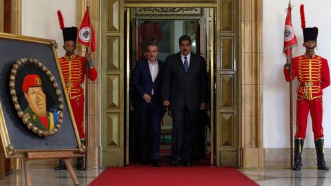 Jos Luis Rodrguez Zapatero y Nicols Maduro en Caracas.