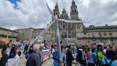 La manifestaci�n parti� de la Alameda y termin� en la plaza del Obradoiro, donde se dio lectura al manifiesto �Temos Alternativa!�