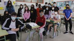 Alumnos del IES Blanco Amor de Ourense que participaron en la prueba piloto