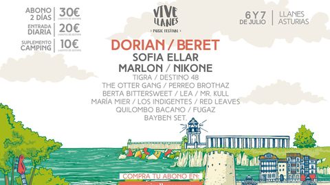 Cartel del festival llanisco Vive Llanes