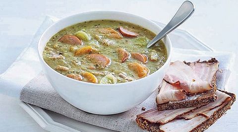 Erwten soup.  Compuesta por guisantes es t�pica de los Pa�ses Bajos.
