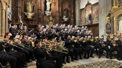 La Banda da Misericordia, durante un concierto en la iglesia del convento de las Concepcionistas, en Viveiro