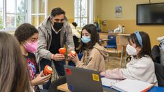 El concejal Jorge Pumar particip� en las actividades de la campa�a en el colegio Salesianos.