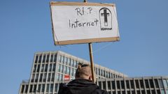 Protesta en Berlin contra la reforma de la ley de propiedad intelectual