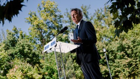 Feijoo, este lunes durante una rueda de prensa posterior a la reunin del comit de direccin del PP.