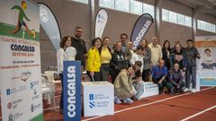 Autoridades, patrocinadores y usuarios de Ambar participaron en la presentaci�n del torneo.