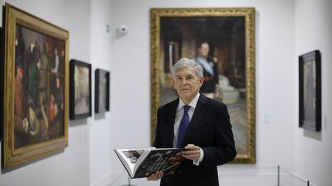 Javier Bar�n Thaidigsmann (Mieres, Asturias, 1956), en la muestra en la Fundaci�n Barri�.