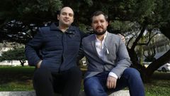Oleksandr Chebotar y Nizar Kerbazh, m�dicos que ampl�an estudios en la USC, esta tarde en el Campus Vida de Santiago