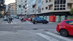Cruce de la calle Ervedelo con las r�as Vila Real y Dal�, en el barrio de O Couto de Ourense.