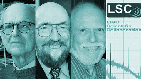 Montaje con la imagen de los ganadores de Investigaci�n 2017, Rainer Weiss, Kip S. Thorne y Barry Barish.Montaje con la imagen de los ganadores de Investigaci�n 2017, Rainer Weiss, Kip S. Thorne y Barry Barish