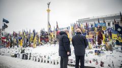 Ceremonia en honor a los ca�dos en Ucrania.