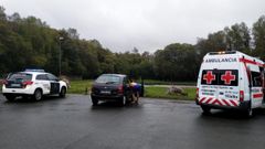 La Guardia Civil, la Cruz Roja y la Polic�a Local de Vilalba acudieron al lugar tras ser alertados por el 112