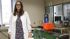 Silvia Lage, autora de la tesis, en uno de los laboratorios del CITENI