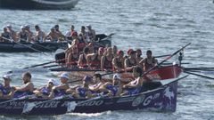 Primera Bandeira Barbanza Arousa de traineras en Rianxo