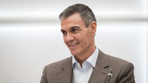 Pedro S&aacute;nchez, este lunes durante la reuni&oacute;n de la Comisi&oacute;n Ejecutiva Federal del PSOE en Ferraz.