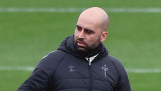 Claudio Gir�ldez, durante un entrenamiento del Celta.