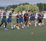 El Berganti�os durante su primer entrenamiento del curso. 