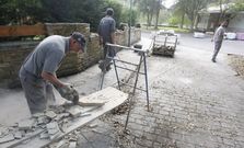 Un momento de las obras de rehabilitaci�n de las instalaciones que se hicieron el a�o pasado. 