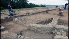 Un aspecto de las excavaciones realizadas en el castro de Arxeriz en la campa�a arqueol�gica desarrollada en el 2017