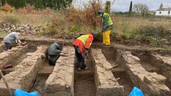 Un aspecto de la �ltima excavaci�n realizada en el granero romano de Proendos, a principios de diciembre del a�o pasado