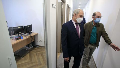 Visita del presidente de la Diputacin de Lugo a la reforma integral del edificio