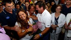 Recibimiento en Alvedro a Sof�a Toro