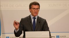 Feijoo tras el Consello de la Xunta